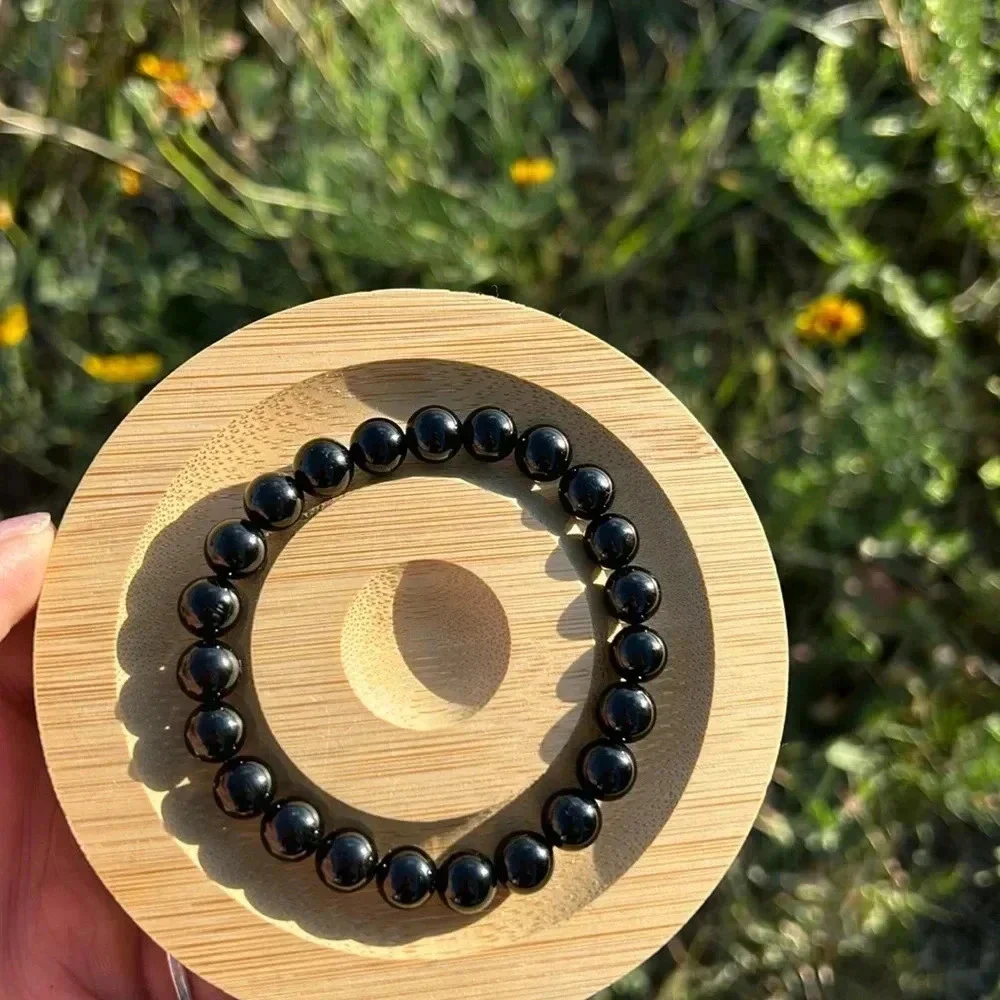 Handmade Unisex black onyx bracelet